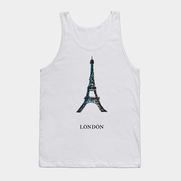 London Paris UK France Tank Top by Bumblebeast